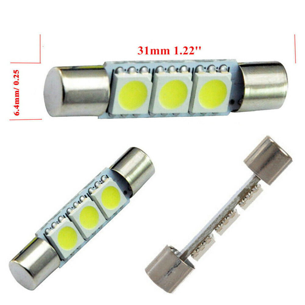 5050 3SMD31MM lámpara de lectura LED para automóviles cabeza plana doble punta luz de techo espejo en stock