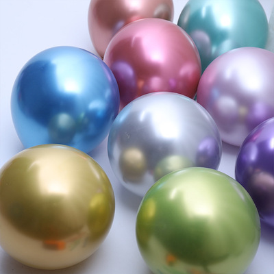 帥安金屬1.8克10寸氣球商場派對生日婚禮布置氣球鉻色氣球50個