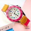 Breathable belt suitable for men and women, cute children's fashionable quartz watch for leisure, simple and elegant design