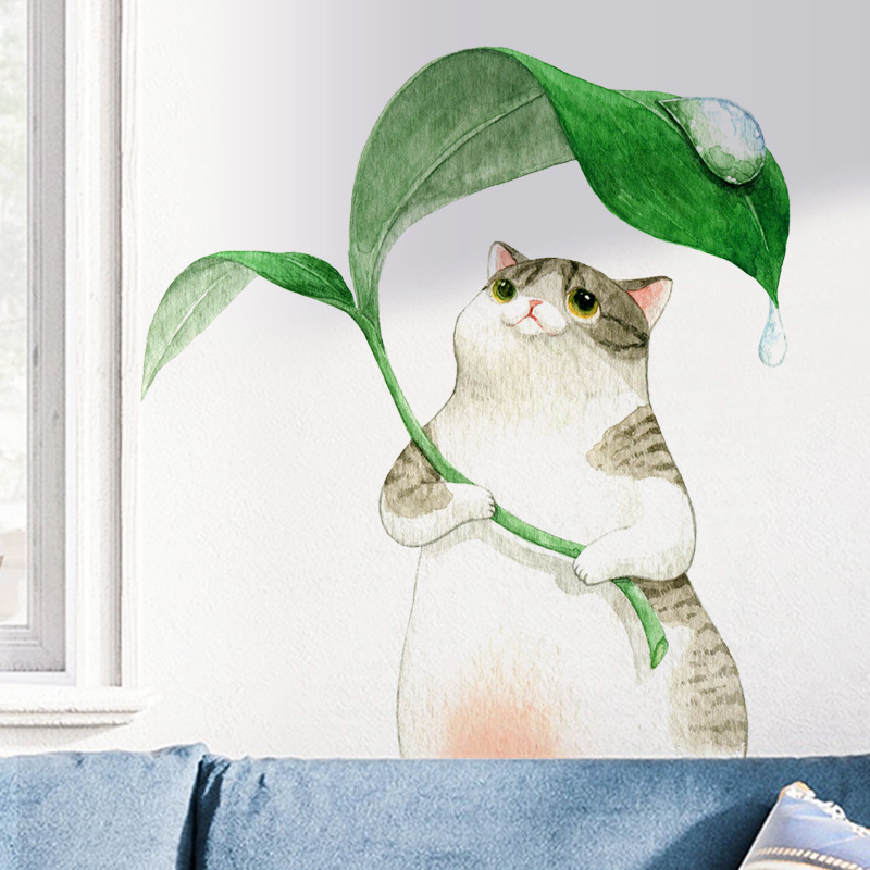 New Cartoon Hiding Cat Wall Stickers display picture 3