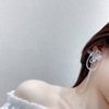 Silver needle, woven crystal, long earrings with tassels, silver 925 sample, internet celebrity