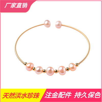 [Real pearls]Freshwater pearls Bracelet temperament Net Red Bracelets 14K jewelry