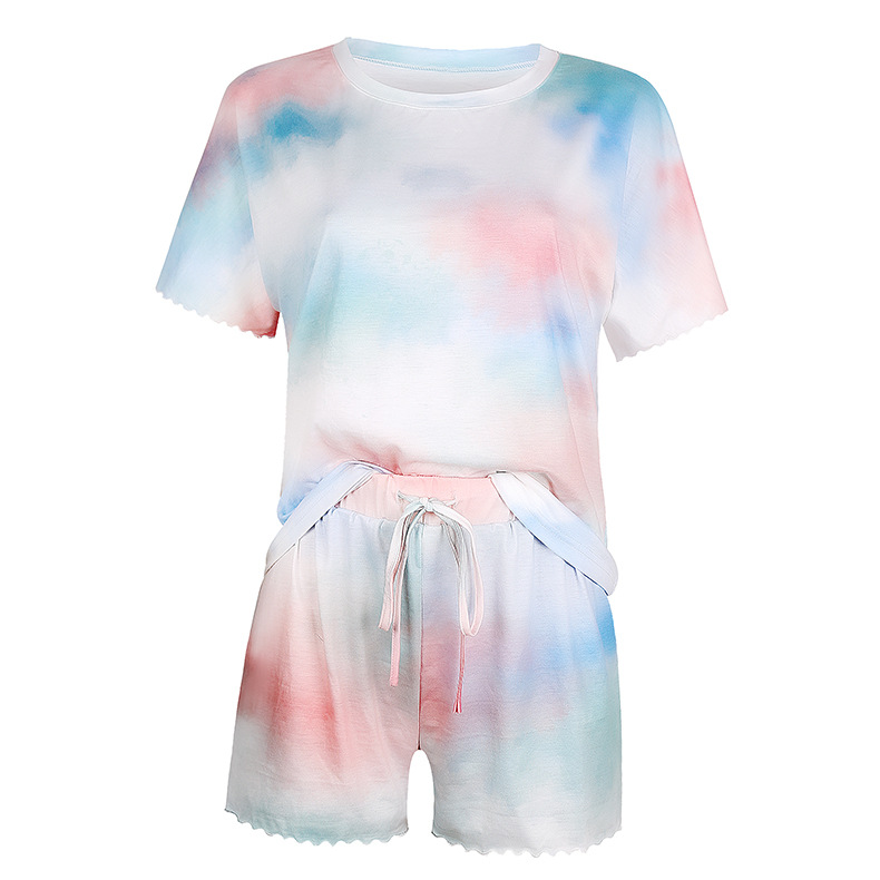 summer casual printing tie-dye gradient pajamas  NSZH33911