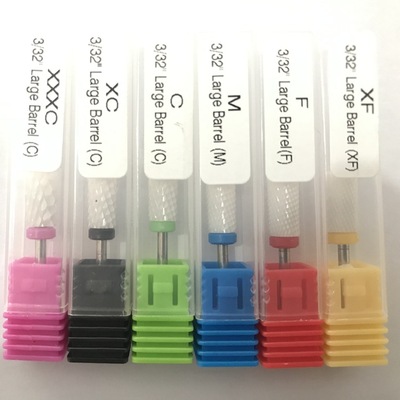 美甲陶瓷打磨头 假指甲电动打磨机配件 白色打磨头|ms