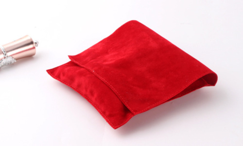 High-end double-sided flocking bag square flip cosmetic jewelry bag jewelry gift bag anti-scratch watch storage bag