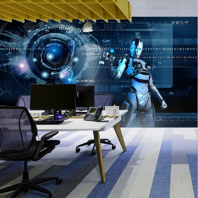 3D трехмерная технология сенсор наука-фантастика космическая кабина обоя бытовой фоновый стеновой обои e-hotel Интернет-кафе фреска