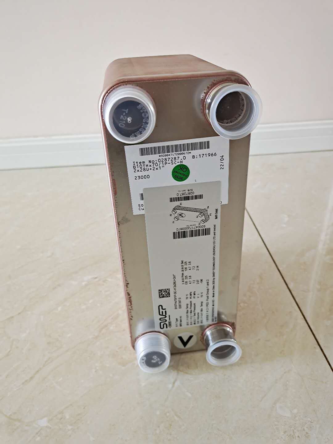 SWEP舒瑞普钎焊换热器B10THx70-1P-SC-H