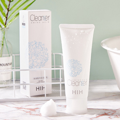 HIH氨基酸净润洁面乳水润嫩滑泡沫丰富温和清洁滋润补水舒缓肌肤|ru