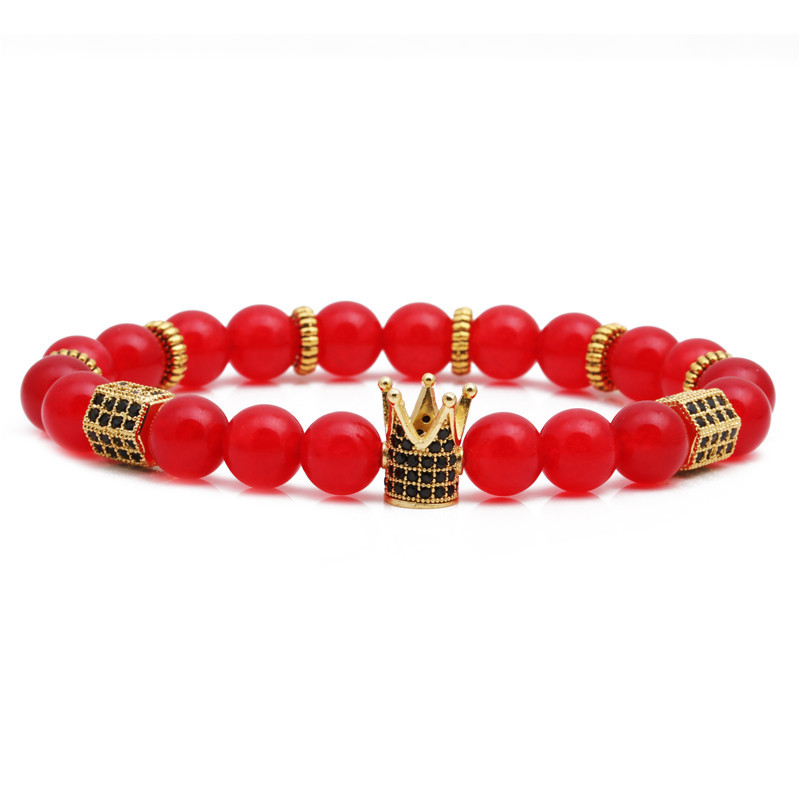 Hot Sale Achat Stein Gewebtes Perlen Armband Herren-und Damen Armband Bracelet display picture 3