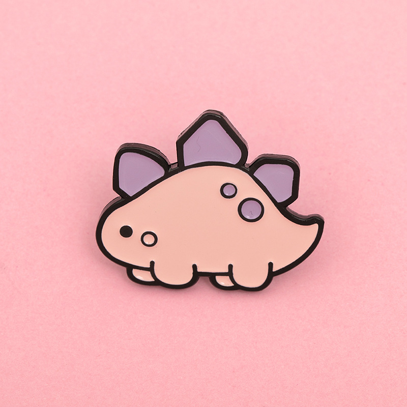 Nouvel Ensemble De Broche De Dinosaures Couleur Bonbon Mignon De Bande Dessinée display picture 1