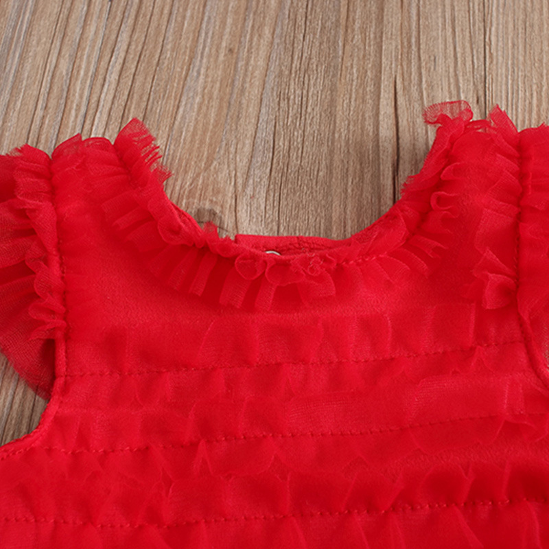 Girls Summer Dress 0-1 Year Old Birthday Net Yarn Baby Infant First Year Old Dress Fluffy Dress display picture 3