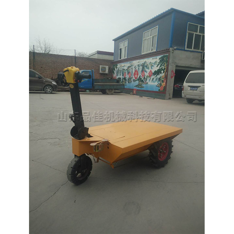 装卸搬运电动平板手推车 建筑工地用拉砖车 动物粪便垃圾运输车