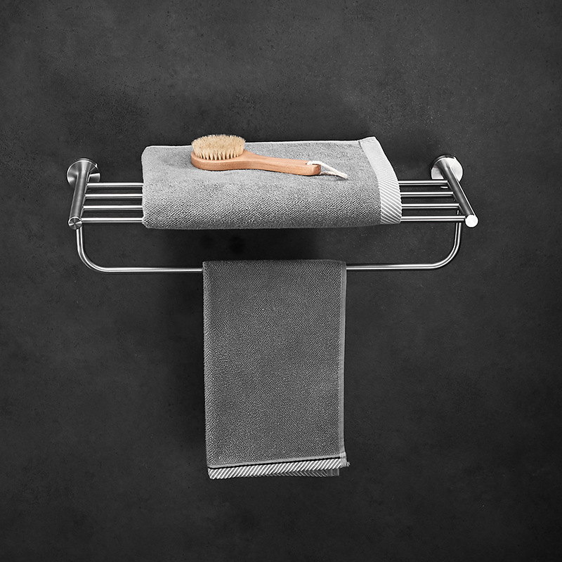 304不锈钢毛巾架卫生间折叠浴巾架厕所置物架五金挂件套装undefined