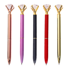 Metal ballpoint pen diamond pen metal crystal pen ruby ​​crystal glass diamond pen concert large diamond pen