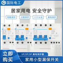 国际电工空气开关家用DZ47s空开带漏保1P2P16A20A32A63A片断路器