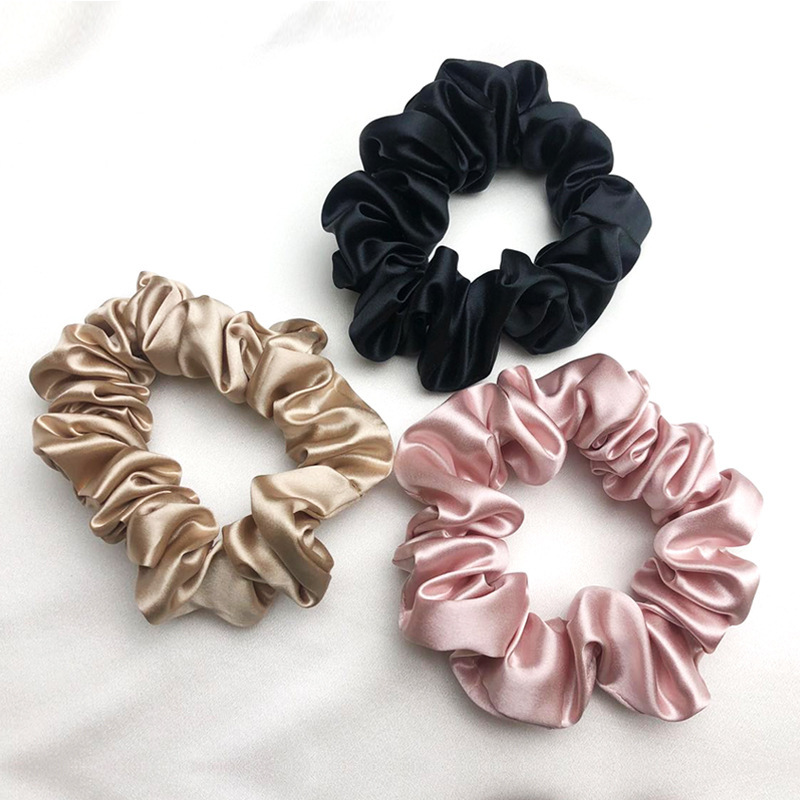 women girls hair loop hair scrunchies Mulberry silk hair rope Scrunchies intestine loop slippery flower