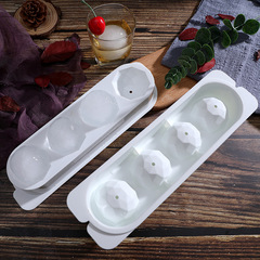 Ice cube tray for refrigerator, round ice ball maker, imported whiskey ice cube tray, circular large four-grid homemade ice ball mold, Japanese mold