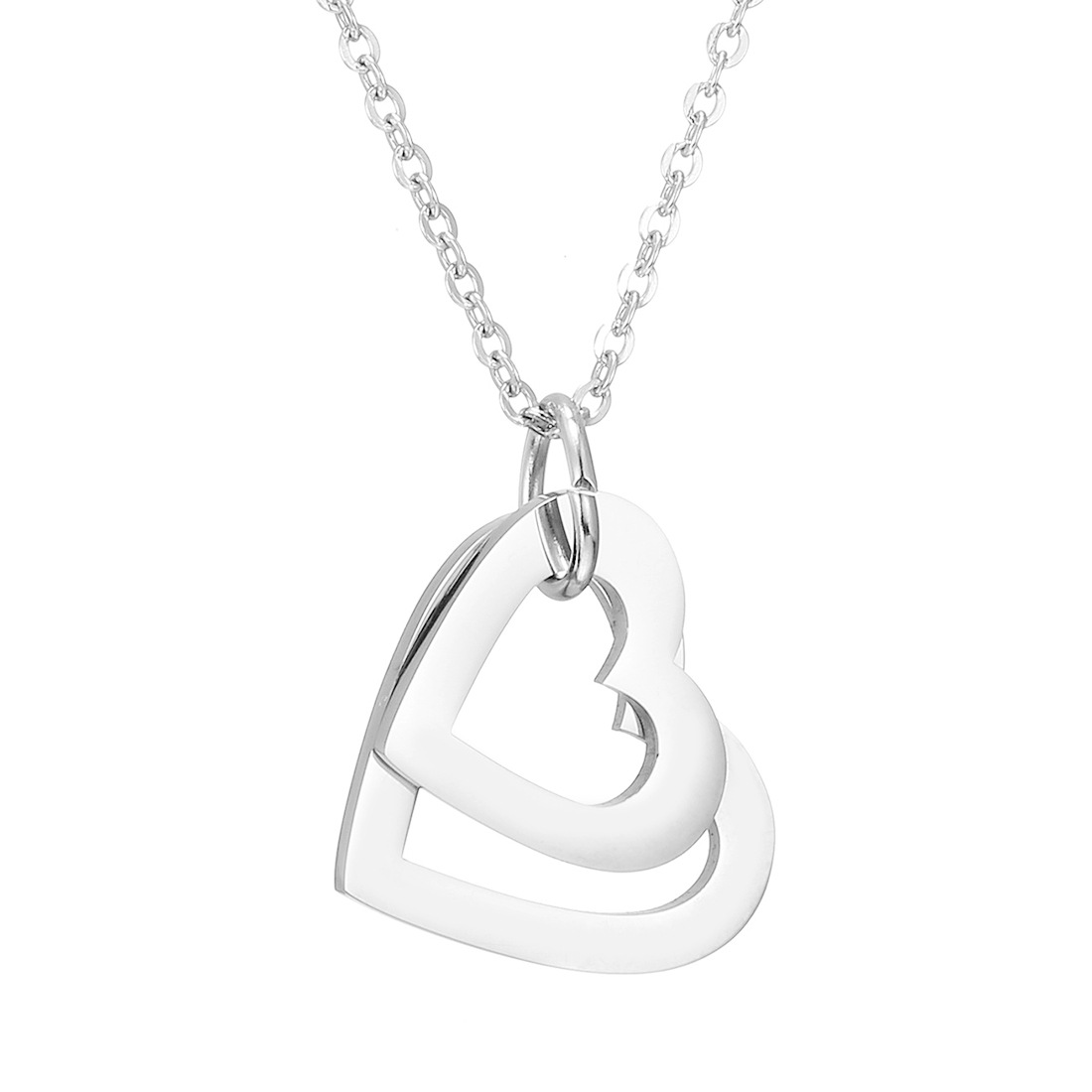 Simple Style Heart Shape Stainless Steel Plating Pendant Necklace 1 Piece display picture 1