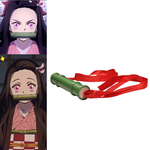 Demon Slayer COSPLAY props Tanjiro earrings Ni Douzi bamboo tube butterfly Ninka Nahu hair accessories