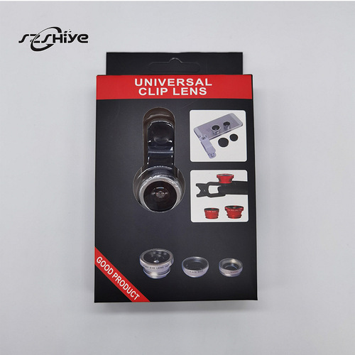 Mobile phone fisheye lens three-in-one mobile phone lens magnifying glass fisheye wide-angle macro Selfie fisheye three-in-one