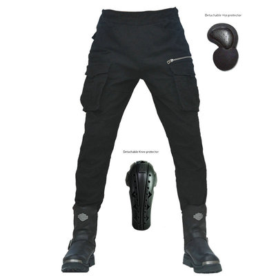 Pantalones de motocicleta Four Seasons pantalones casuales delgados monos de camuflaje negro pantalones de montar en motocicleta hombres y mujeres equipo de protección ajustable