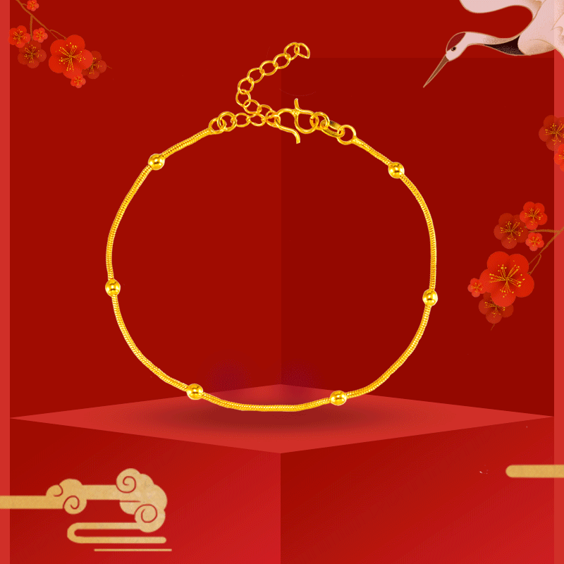 Imitación de oro amarillo collar de joyería fina cadena en forma de O, además de collar de perlas de las mujeres Mori cadena delgada para novia entrega de una sola pieza