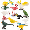 Children's solid small animal model, decorations, jewelry, flamingo, science and technology