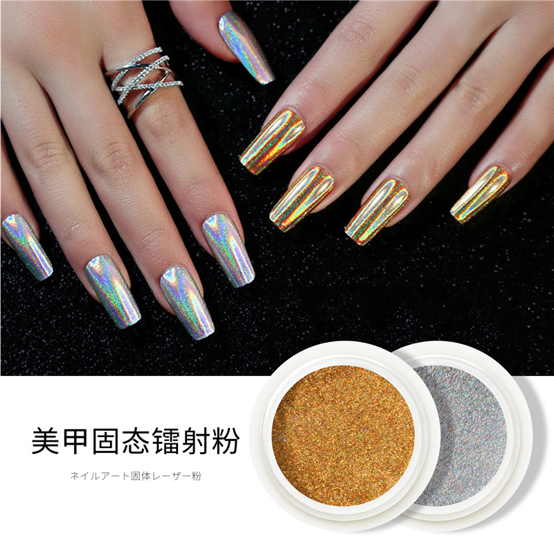 Polvo de láser sólido de uñas polvo de láser de grado cosmético polvo de láser de oro y plata galvanoplastia titanio polvo de oro 2020 Venta caliente