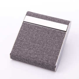 烟盒20支装便携男士皮质金属防压防潮香菸盒礼品烟夹刻字压印图片