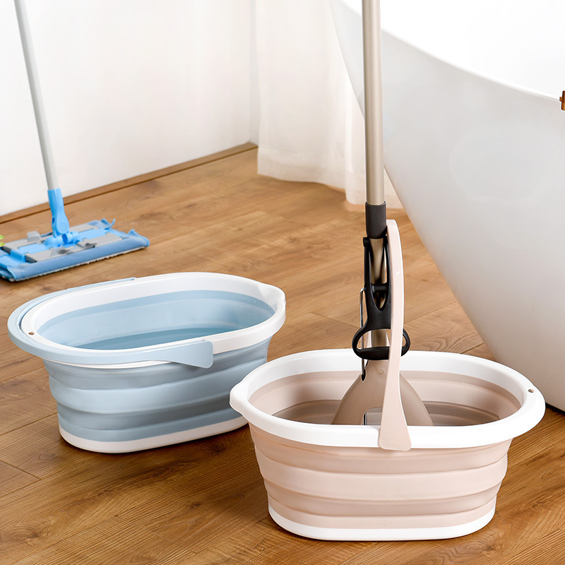 Household Rectangular Folding Mop Bucket Creative Portable Bathroom Foldable Portable Bucket Slipper Bucket Water Storage Bucket