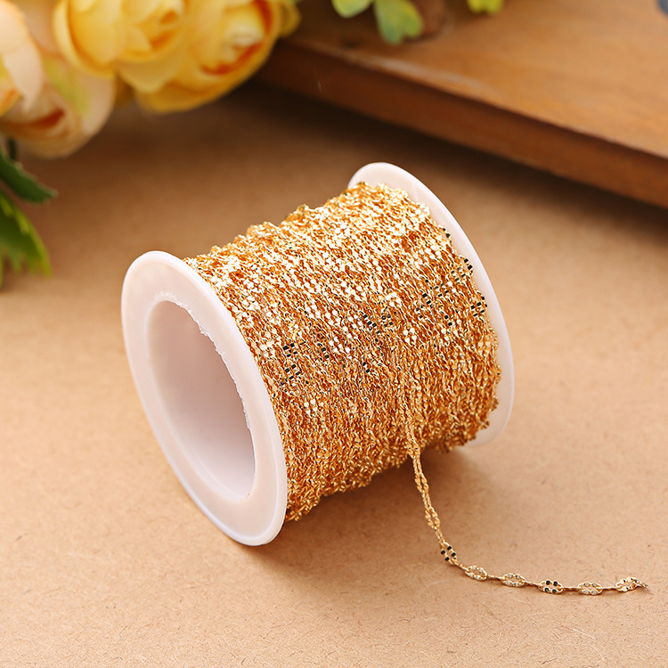 diy Handmade Arbitrary Cut Gold Nail Decorative Chain Women's Earrings Ear Line Long sweater chain 2452 fish mouth twist diy Handmade Arbitrary Cut Gold Nail Decorative Chain Women's Earrings Ear Line Long sweater chain 2452 fish mouth twist