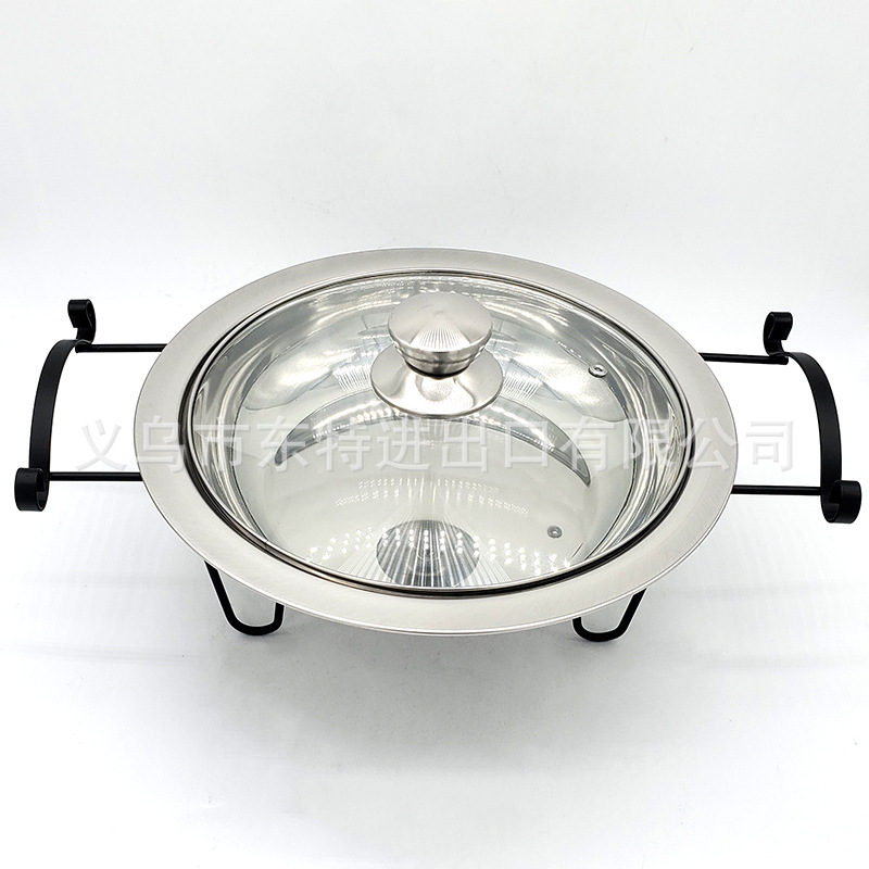 Factory direct sales of stainless steel alcohol dry pot, solid and liquid alcohol stove, small hot pot, dry pot, restaurant small hot pot detail image 8