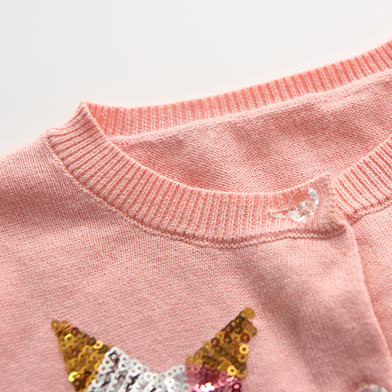 Rebeca de punto para niñas ins bebé europeo y americano estilo occidental primavera y otoño suéter versátil para niños bordado estrella abrigo de lana