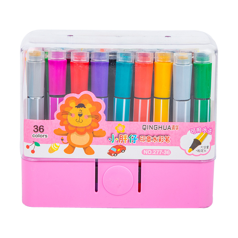 277 sello hexagonal acuarela pluma estudiante pintura de los niños diseño creativo regalo 36 color lavable color pluma