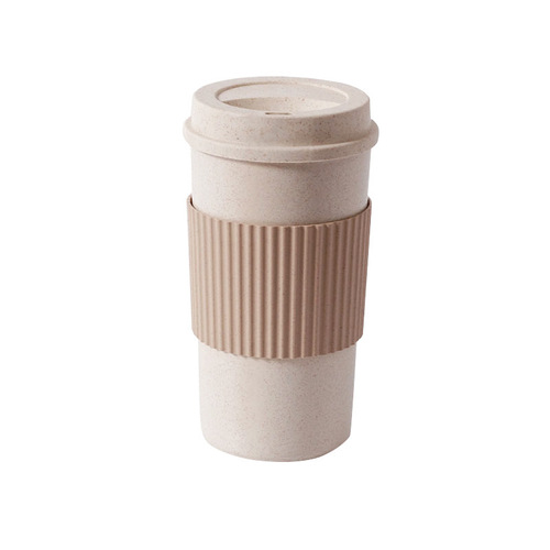 Rice husk fiber and valley fiber insulated plastic coffee cup, creative beverage cup, tea cup, wheat straw material perfume cup
