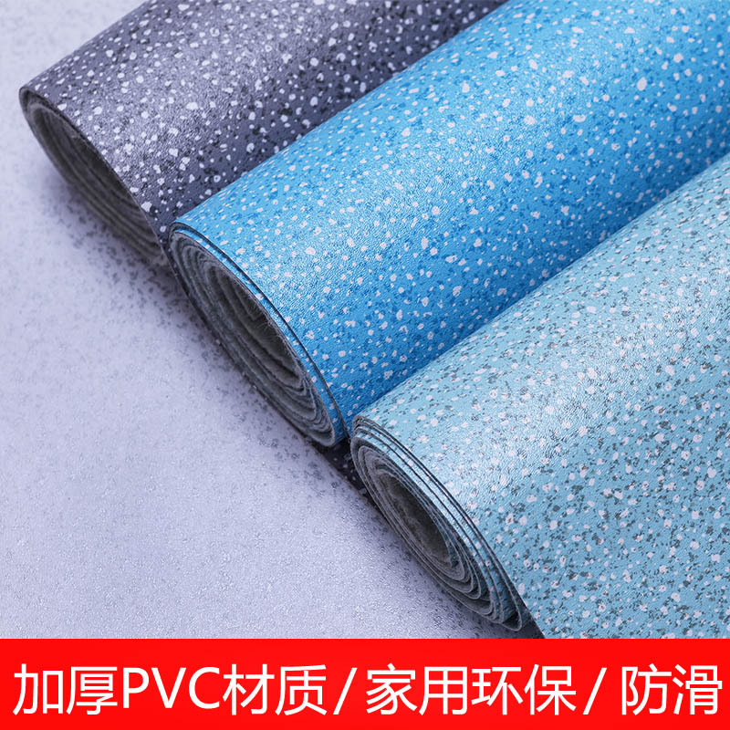 临沂厂家PVC工程革地板革家用商用加厚蓝底塑胶地板仿木地板地胶