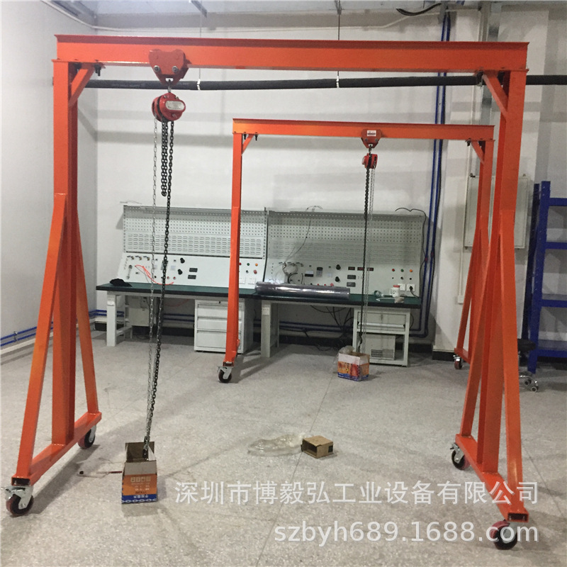 深圳厂家直供小型移动式龙门架 东莞手推单梁万向行走简易龙门架