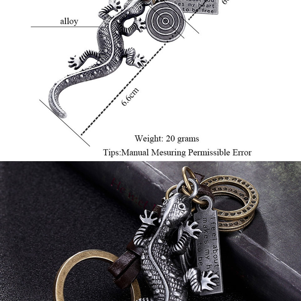 Retro Giraffe Alloy Cowhide Keychain display picture 17