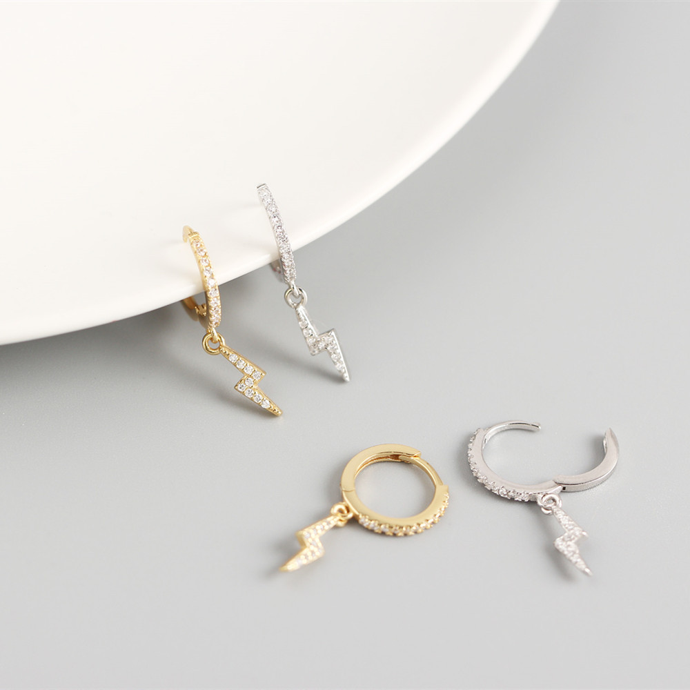 Geometric Fashion 925 Sterling Silver Gem Plating Earrings display picture 6