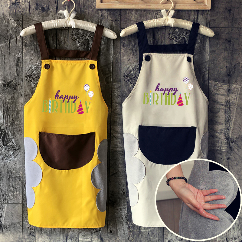 Delantal de mano borrable de las mujeres de moda lindo impermeable ropa de trabajo cintura estilo japonés cocina restaurante cocina Bata a prueba de aceite hombres