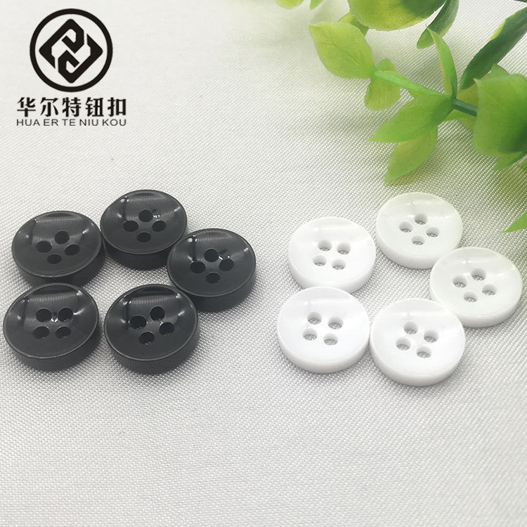 厂家直销黑色白色树脂碗扣男衬衫女士衬衣扣四眼二眼工作服纽扣
