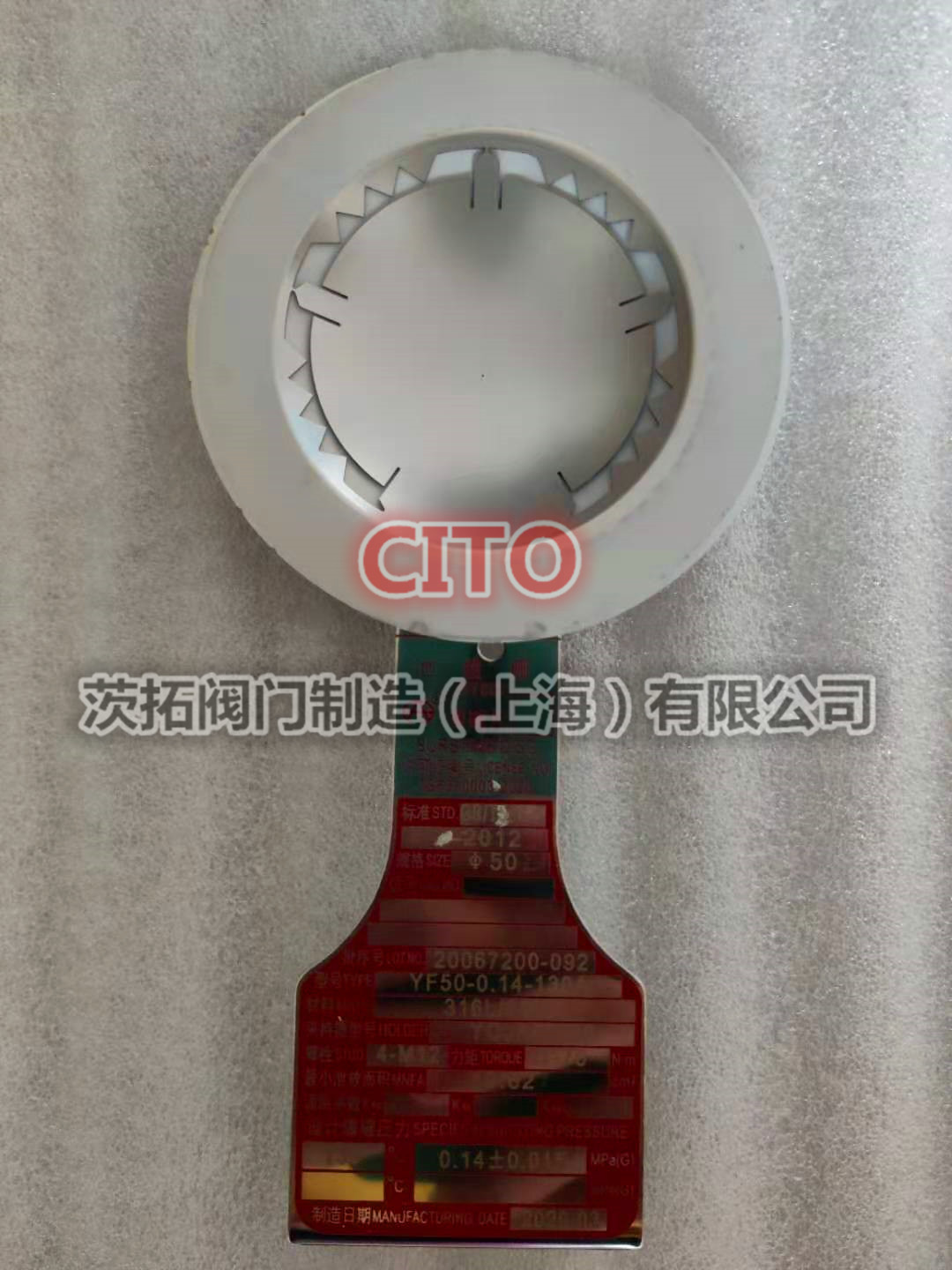 不锈钢爆破片YF25-0.92-50A 防爆片316L/F46/316L