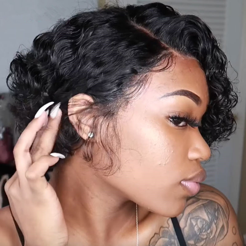 Full Head Wigs Wig & Hair Extension Type Women's Simple Style Holiday Home High Temperature Wire Short Curly Hair Wigs