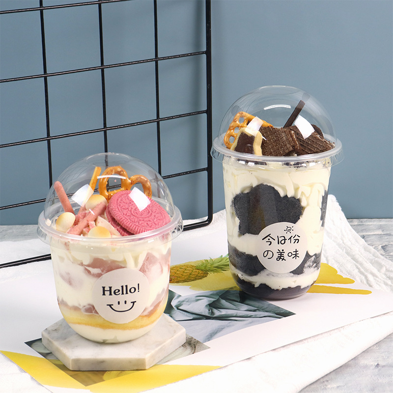 Net Red Bobo Cake Cup 500ml Avanta Taro Disposable Plastic U -shaped…