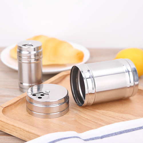Wholesale stainless steel barbecue seasoning jar seasoning pepper chili powder jar cumin seasoning powder bottle toothpick bottle pepper bottle