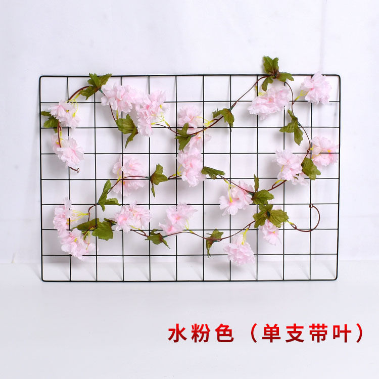 Flor de cerezo artificial tira boda flor artificial hogar Decoración artificial flor Cadena de Orquídea cadena artificial Flor de cereza Flor de seda decorativa