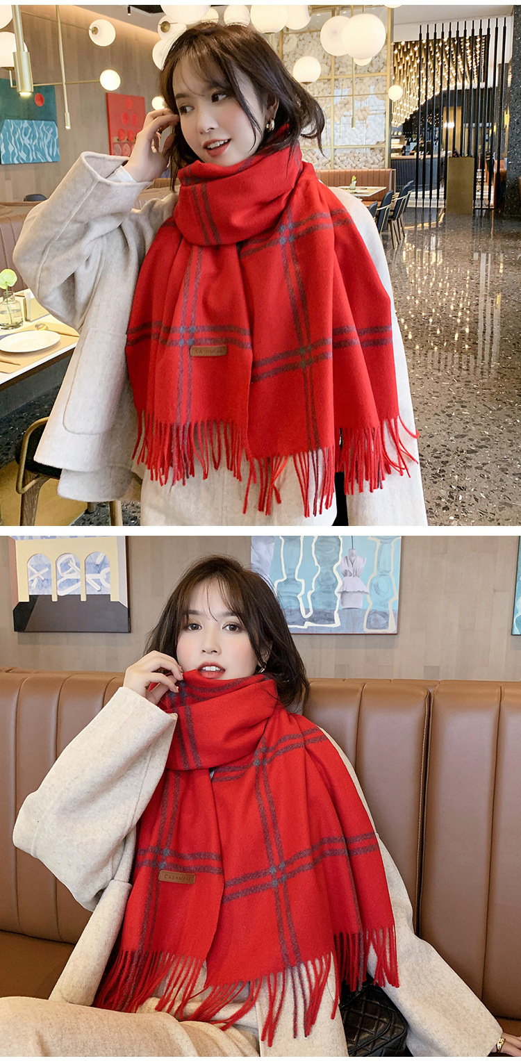 Double-line Plaid Scarf display picture 13