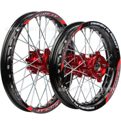 クロスカントリーバイク部品crf bbr小高試合12 14 17インチ前後cncハブ鋼輪アセンブリ