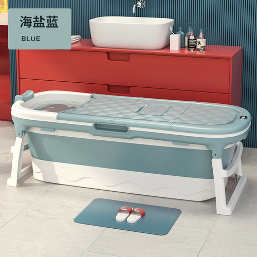 Large extended adult folding bath bucket men's and women's bath bucket foldable thickened adult bathtub infant swimming bucket