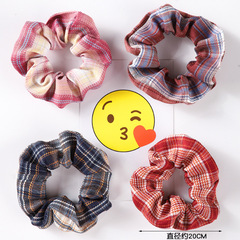 New trendy Korean-style fabric grid braided hair accessory, versatile and elegant, suitable for women's buns, fat intestine hair tie
